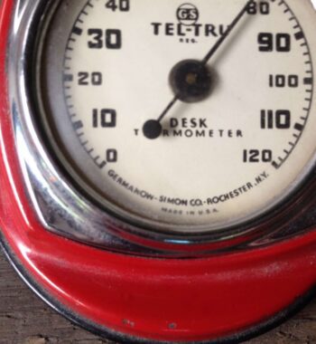 Vintage TEL-TRU Room Thermometer, Germanow Simon Co Rochester NY