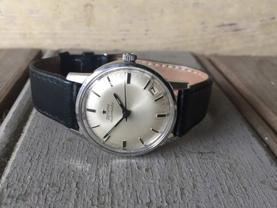 Zenith automatic date steel 1960 Switzerland Vintage Man Stuff