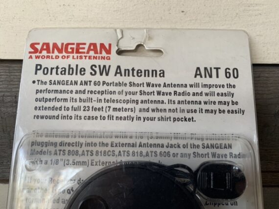 Sangean Portable SW Antenna ANT-60 box 2000 Taiwan - Vintage Man Stuff