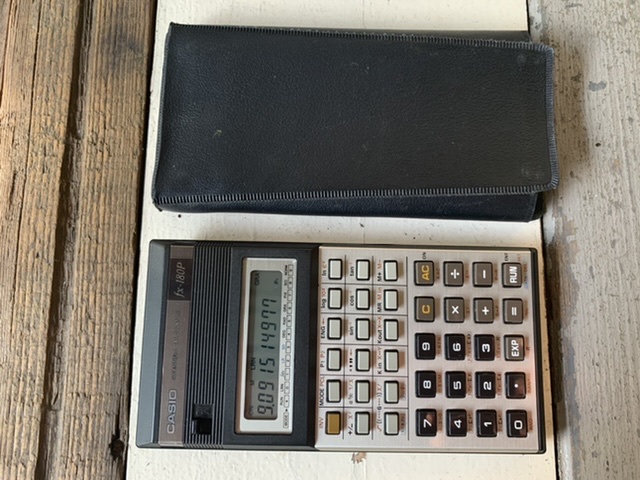 Casio fx-100 College calculator pouch 1990 Japan - Vintage Man Stuff